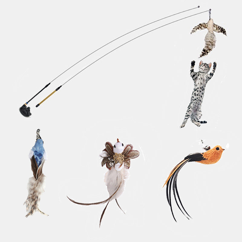 Steel Wire Feather Cat Teaser Wand image 13