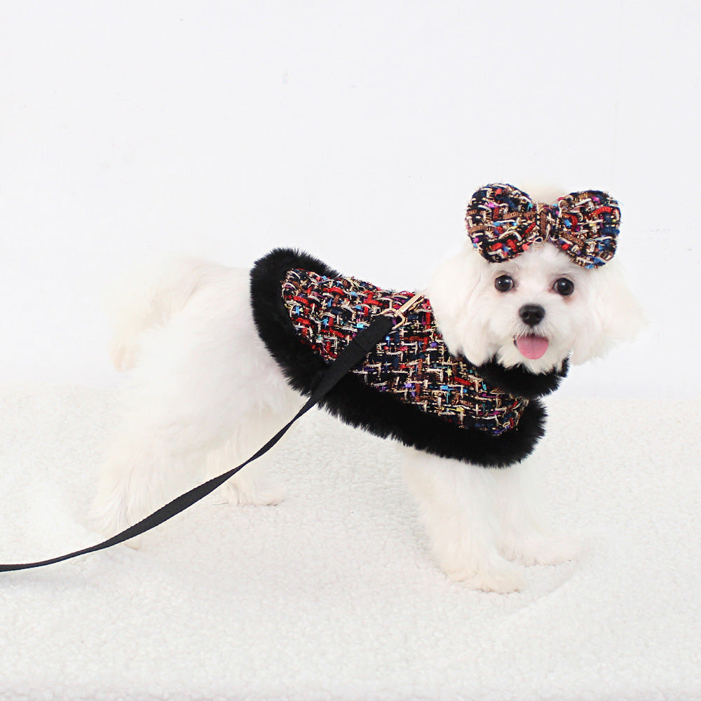 Dog Classic Style Cloak Pet Chest Strap Hand Holding Rope image 3