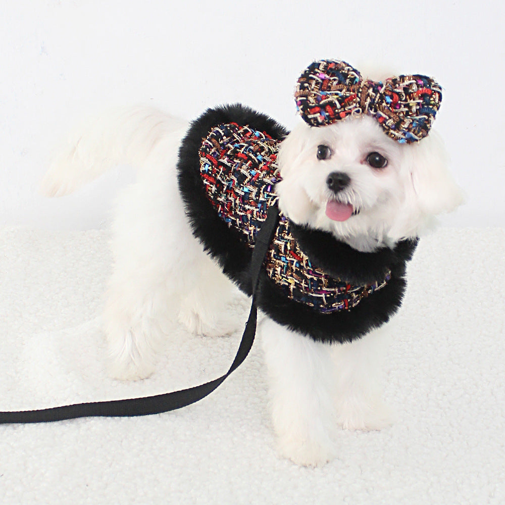 Dog Classic Style Cloak Pet Chest Strap Hand Holding Rope image 2