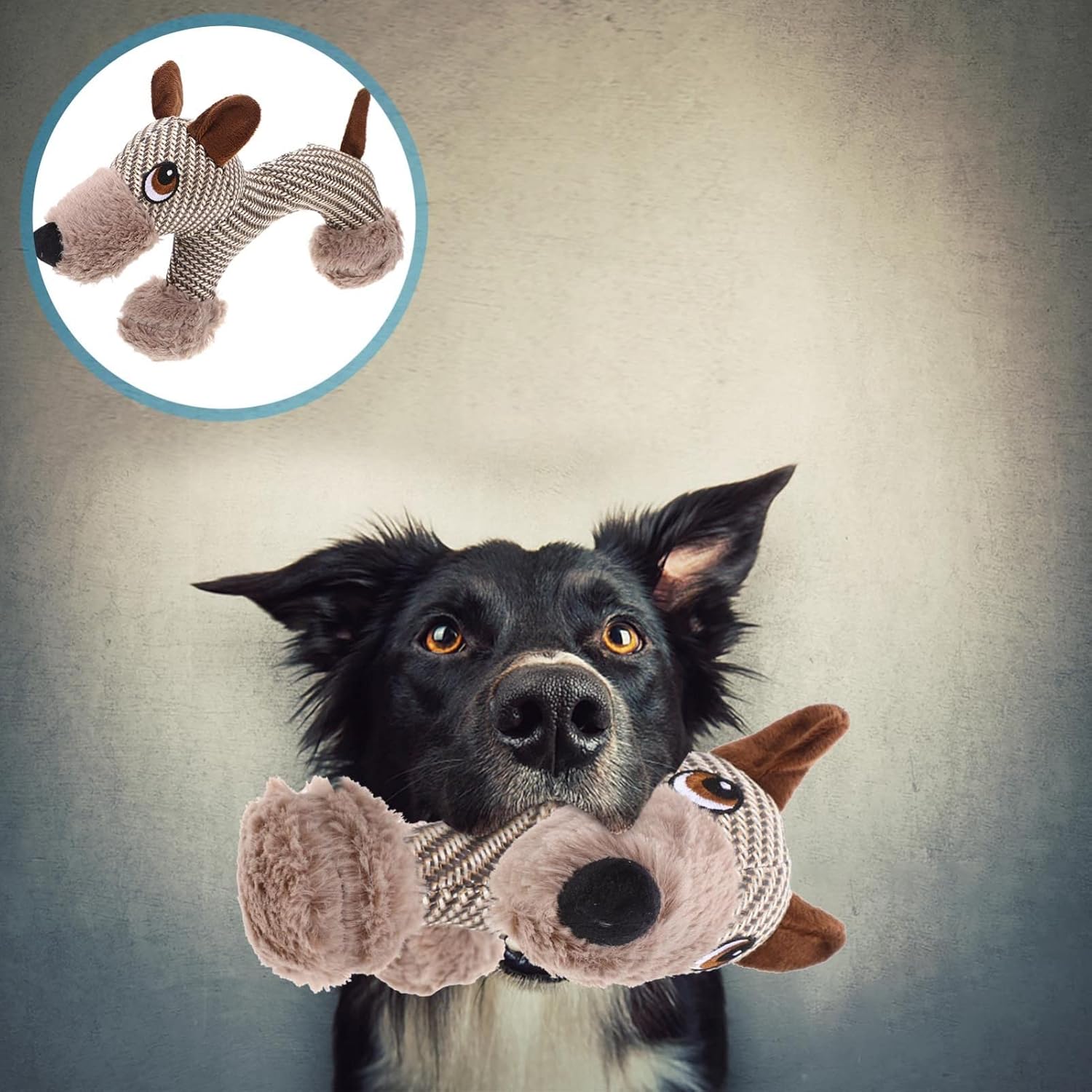 Large Dog Squeaky Toys Stuffed Animal Dog Plush Toy Dog Interactive Toy - Plush Dogs Chew Toy Stimulating Squeaky Pet Toys For Medium Large Dogs Puppy image 4
