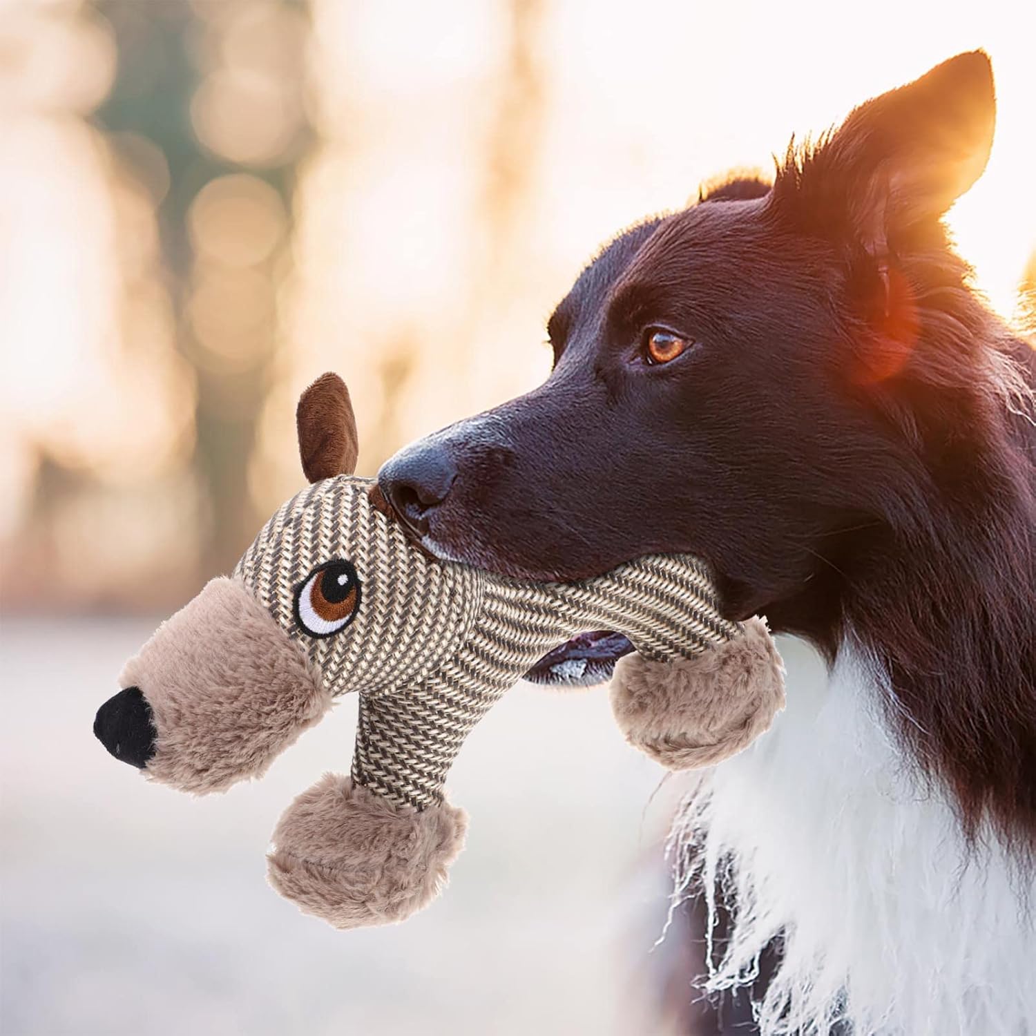 Large Dog Squeaky Toys Stuffed Animal Dog Plush Toy Dog Interactive Toy - Plush Dogs Chew Toy Stimulating Squeaky Pet Toys For Medium Large Dogs Puppy image 1