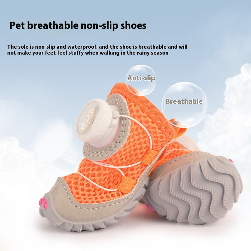 Soft Bottom Dog Shoes - 4pcs image 2