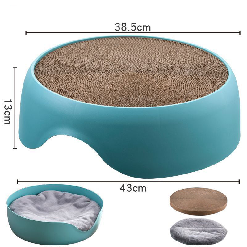 Cat Nest, Cat Scratching Board, Cat Scratching Bowl, All-season Universal Pet Supplies, Thick Plush Mat, One Nest For Two Uses image 7