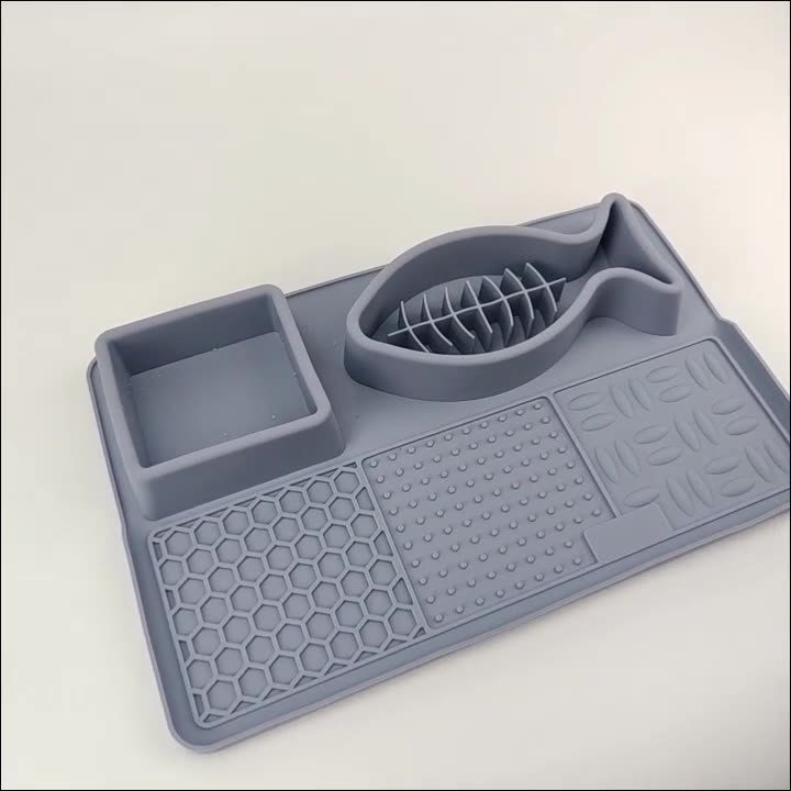 Multifunction Pet Slow Feeder Bowls Dog Licking Mat With Suction Cups For Anxiety Relief Dog Cat Water Drinking Eating Food image 2