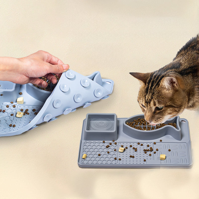 Multifunction Pet Slow Feeder Bowls Dog Licking Mat With Suction Cups For Anxiety Relief Dog Cat Water Drinking Eating Food image 3