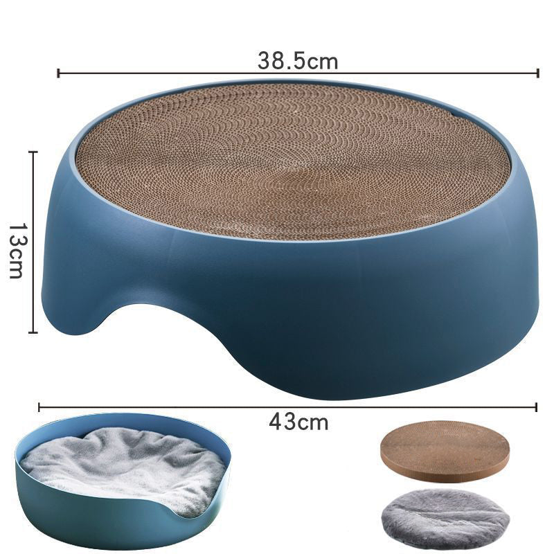 Cat Nest, Cat Scratching Board, Cat Scratching Bowl, All-season Universal Pet Supplies, Thick Plush Mat, One Nest For Two Uses image 6