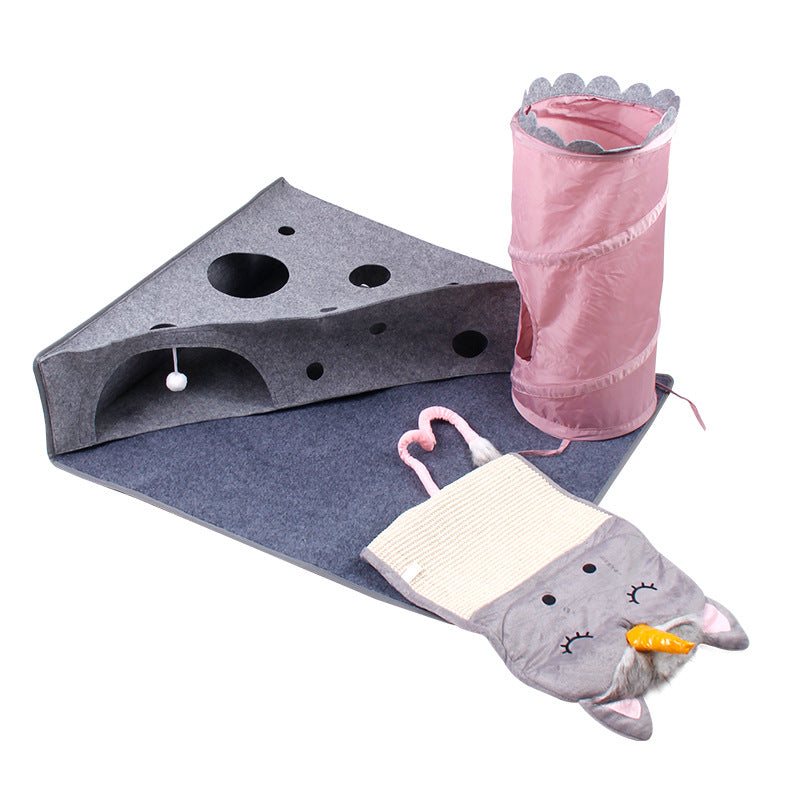 Cat Supplies Cheese Folding Tunnel Nest image 7