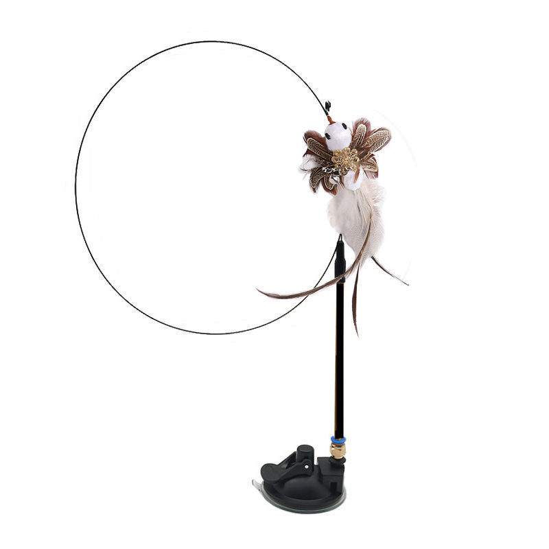 Steel Wire Feather Cat Teaser Wand image 3
