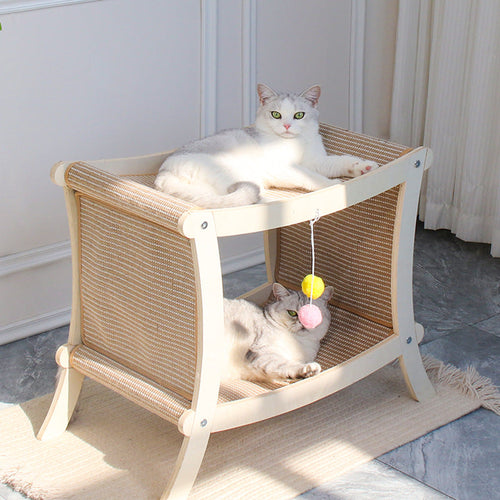 Cat Nest Double-layer Summer Mat Sisal Cat Scratch Board image 1