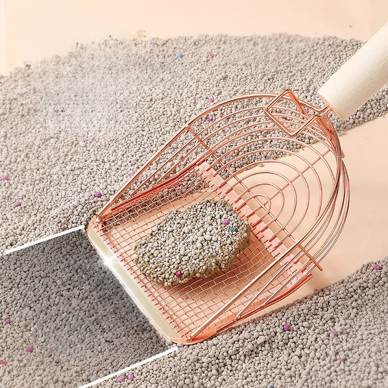 Pet Poops Shovel Comfortable Grip Cat Litter Shovel Cat Surface Supplies Cat Scooper Stainless Increased Litter Steel image 4