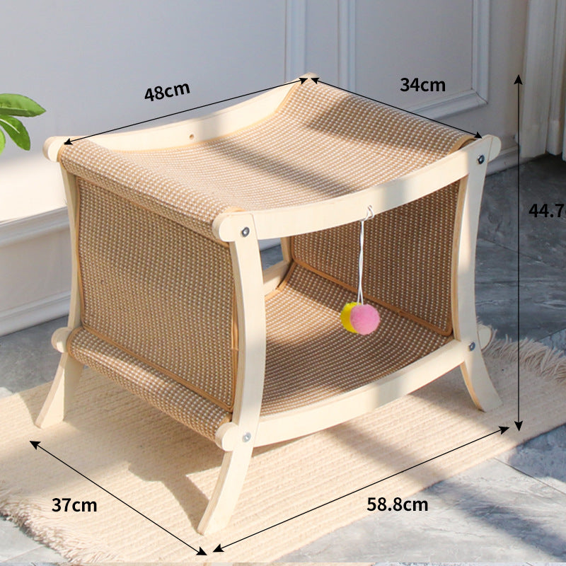 Cat Nest Double-layer Summer Mat Sisal Cat Scratch Board image 6