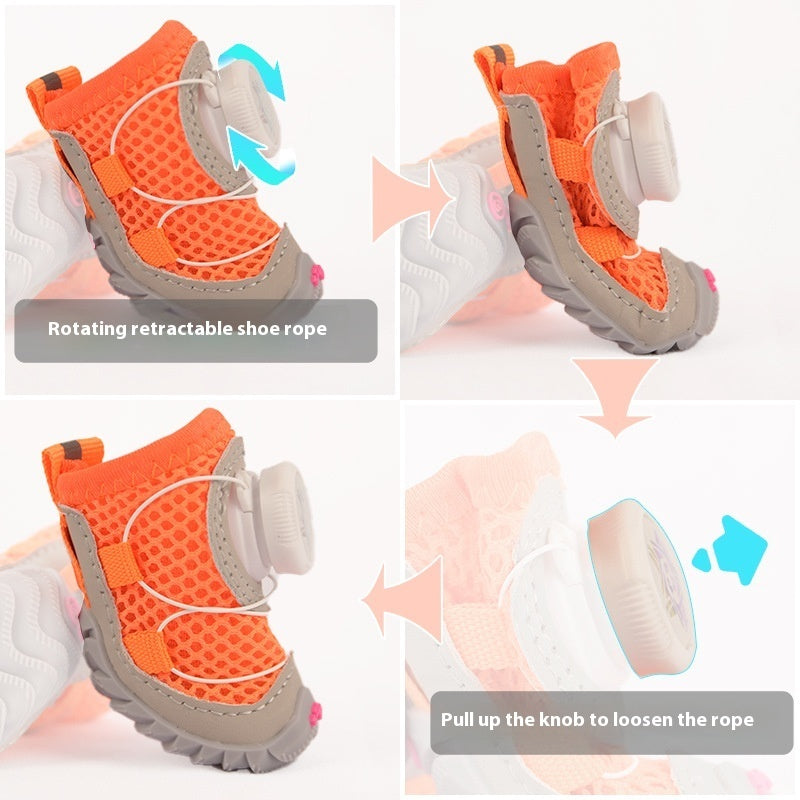 Soft Bottom Dog Shoes - 4pcs image 4
