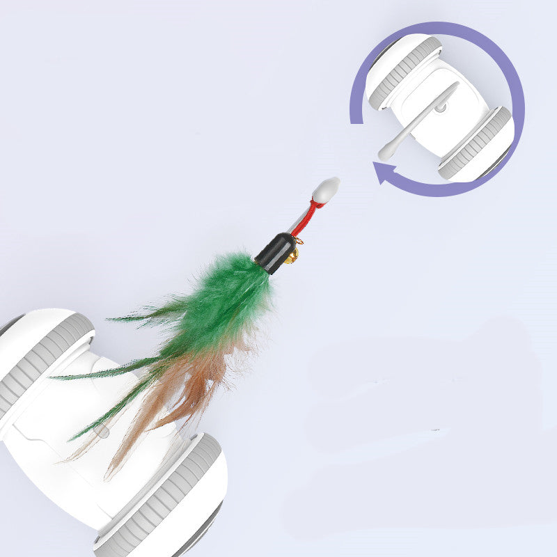 Interactive Cat Toy With Interchangeable Heads  Pet Feather Toys image 3