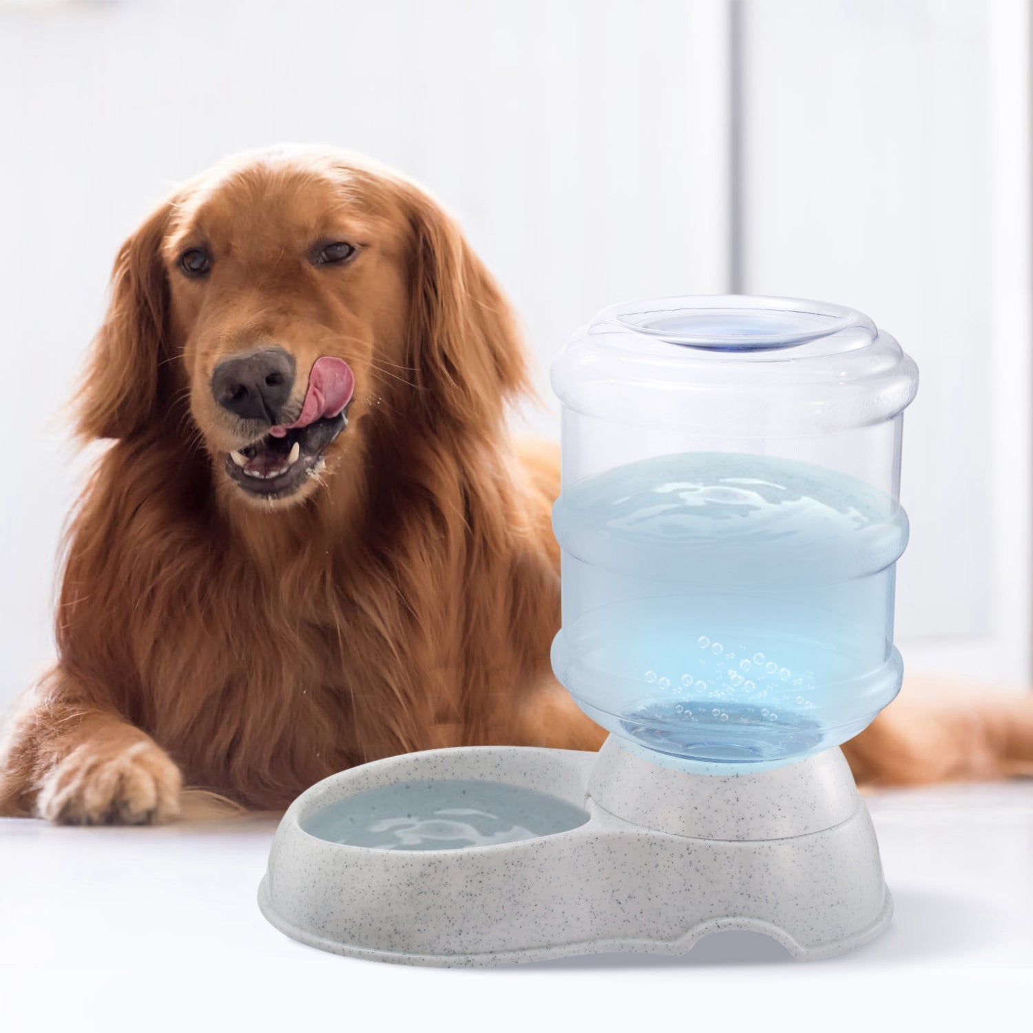 3.5L 1Gal Pet Water Dispenser Self-Dispensing Gravity Pets Water Feeder Automatic Pet Waterer Cat Dog image 1