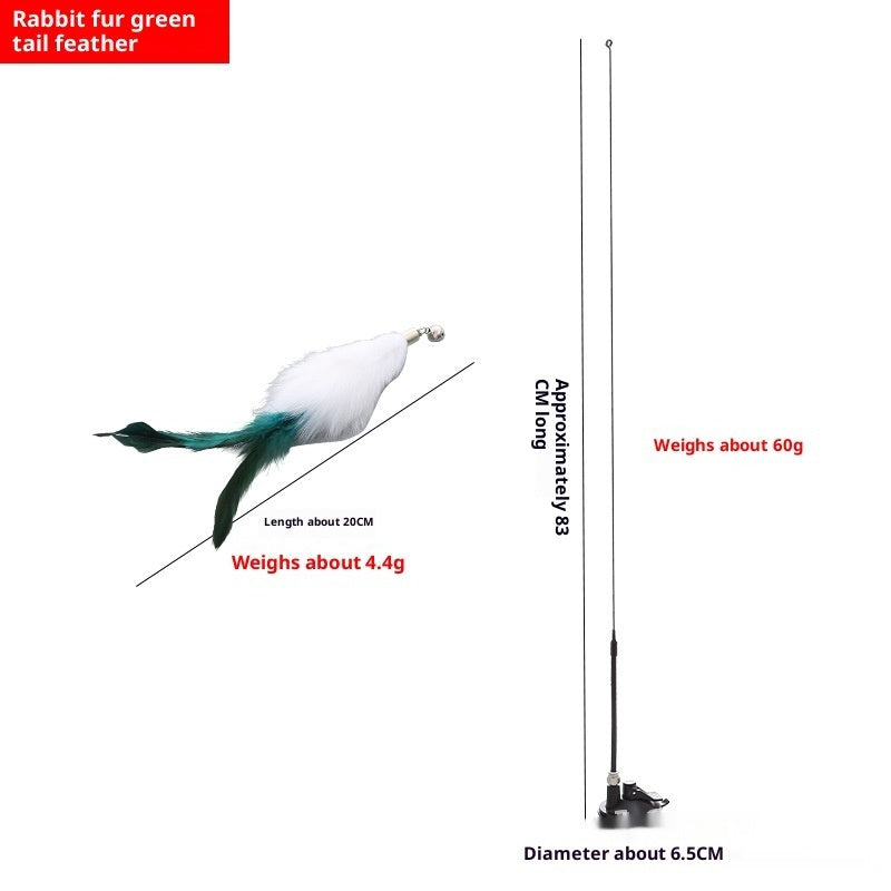 Steel Wire Feather Cat Teaser Wand image 19
