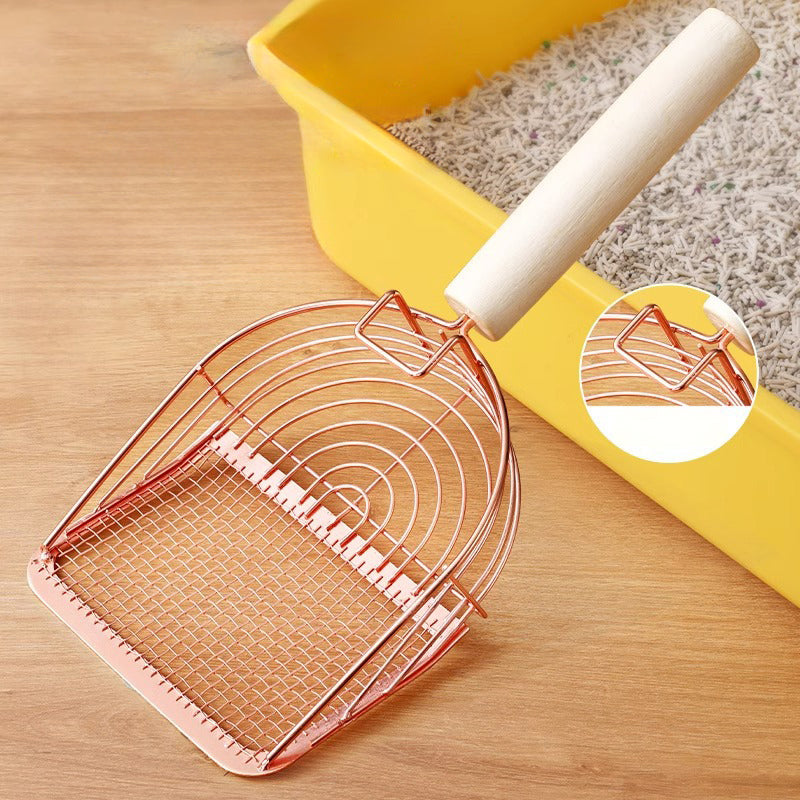 Pet Poops Shovel Comfortable Grip Cat Litter Shovel Cat Surface Supplies Cat Scooper Stainless Increased Litter Steel image 1