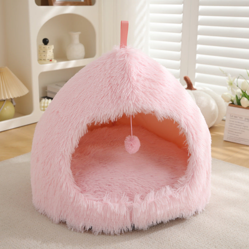 Winter Cat Nest Plush Warm Pet Bed image 11