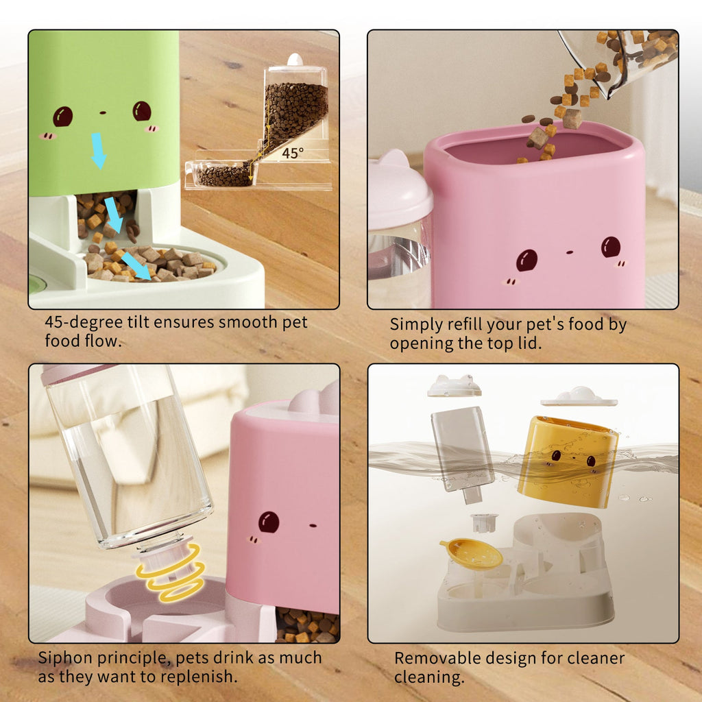 Cartoon Pet Water & Food Dispenser image 5