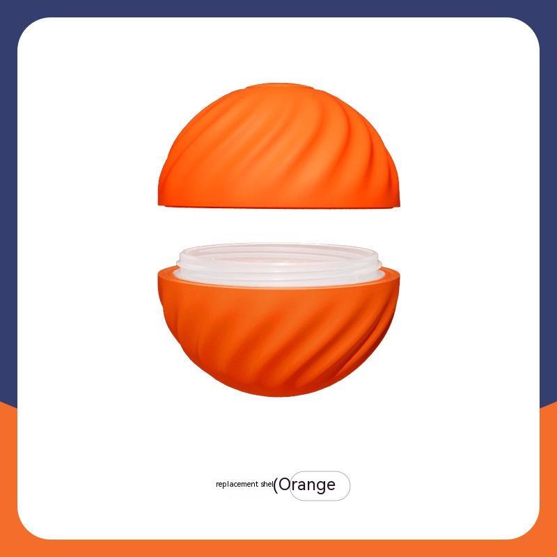 Durable Rubber Dog Chew Ball - Replacement Shell Orange