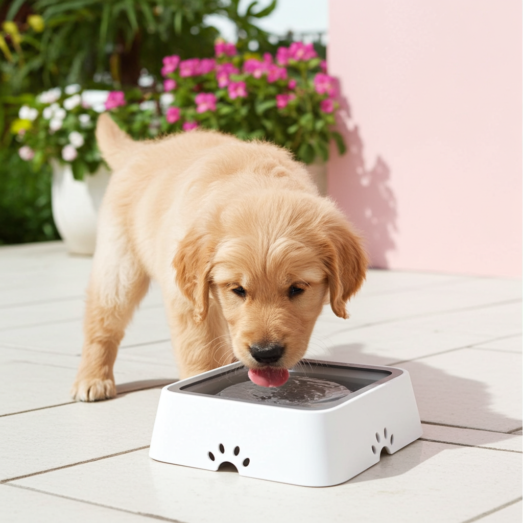 2L Anti-Spill Floating Pet Water Bowl