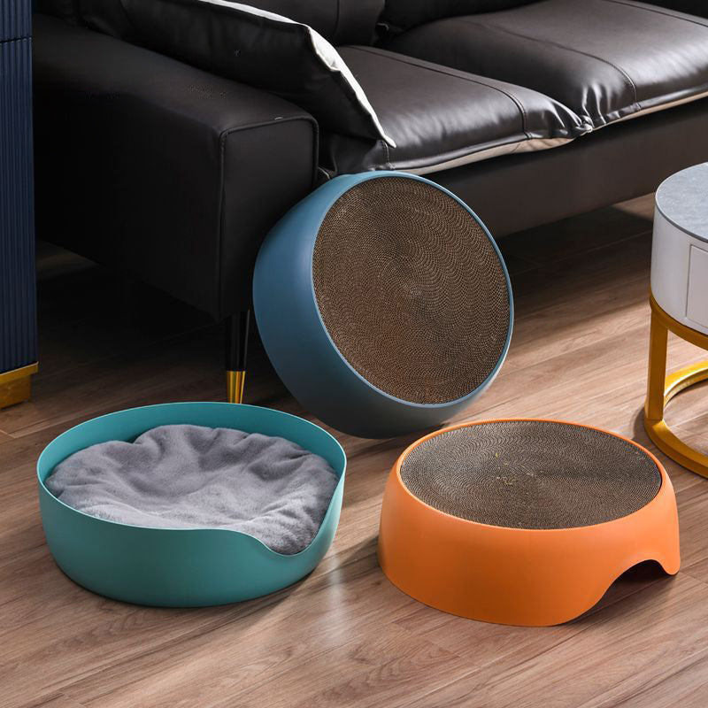 Cat Nest, Cat Scratching Board, Cat Scratching Bowl, All-season Universal Pet Supplies, Thick Plush Mat, One Nest For Two Uses image 5