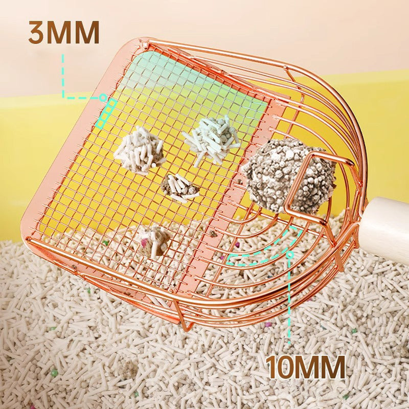 Pet Poops Shovel Comfortable Grip Cat Litter Shovel Cat Surface Supplies Cat Scooper Stainless Increased Litter Steel image 3
