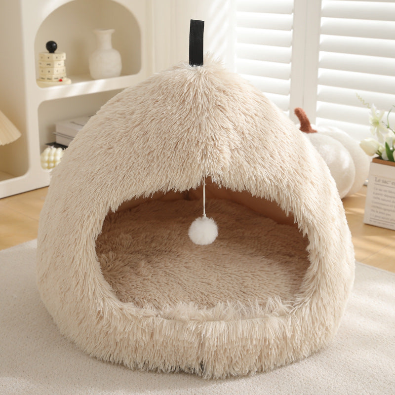 Winter Cat Nest Plush Warm Pet Bed image 9