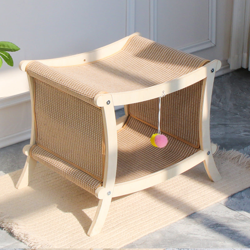 Cat Nest Double-layer Summer Mat Sisal Cat Scratch Board image 5