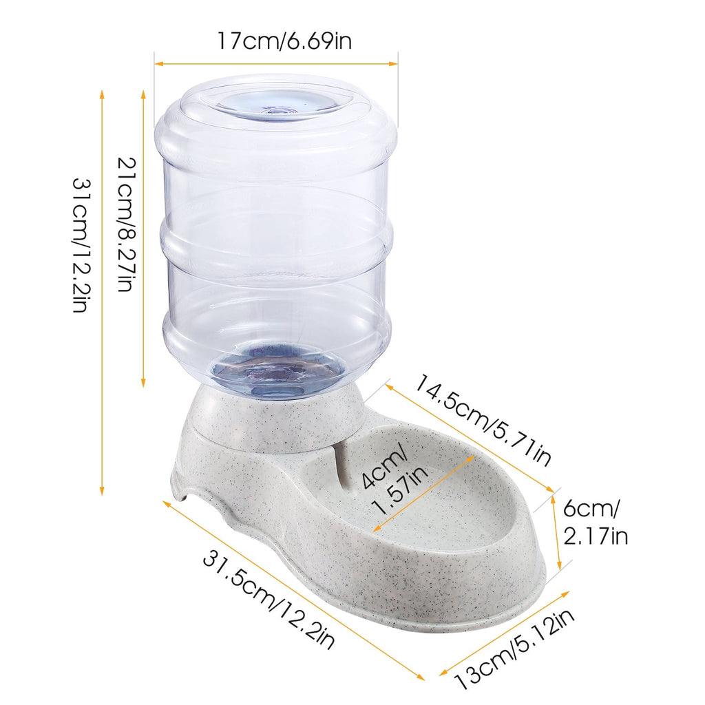 3.5L 1Gal Pet Water Dispenser Self-Dispensing Gravity Pets Water Feeder Automatic Pet Waterer Cat Dog image 4