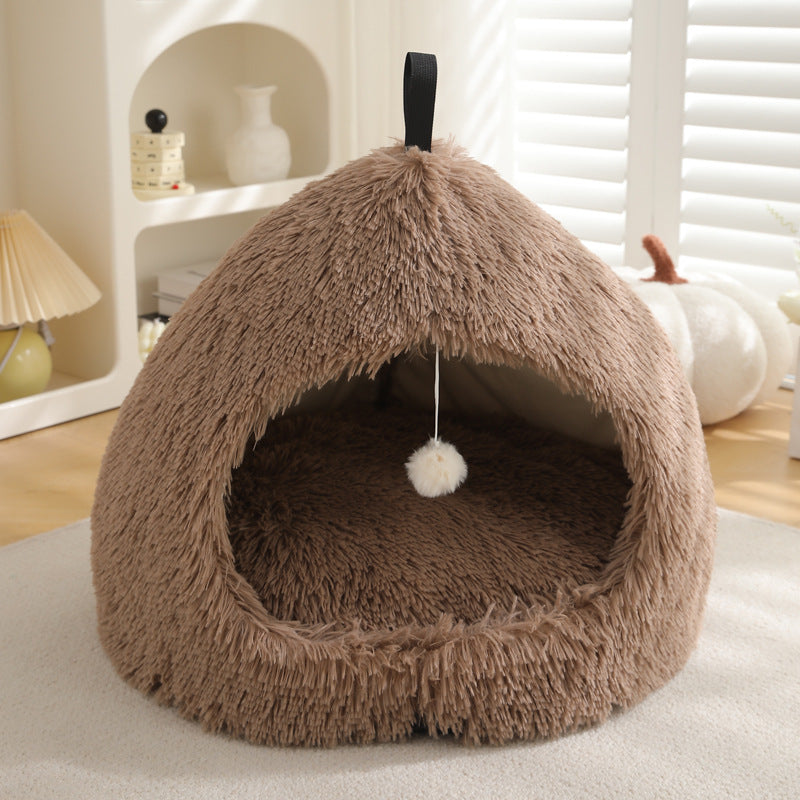 Winter Cat Nest Plush Warm Pet Bed image 7