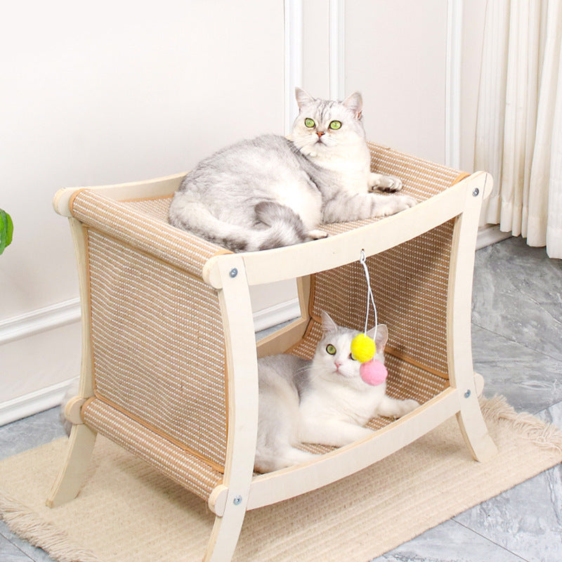 Cat Nest Double-layer Summer Mat Sisal Cat Scratch Board image 3