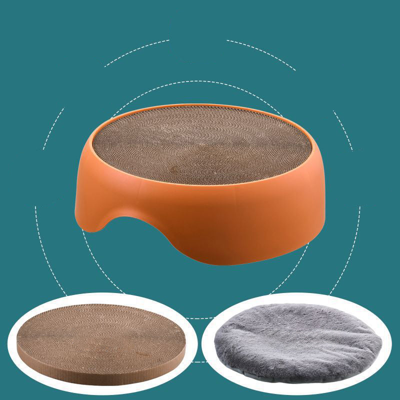 Cat Nest, Cat Scratching Board, Cat Scratching Bowl, All-season Universal Pet Supplies, Thick Plush Mat, One Nest For Two Uses image 4