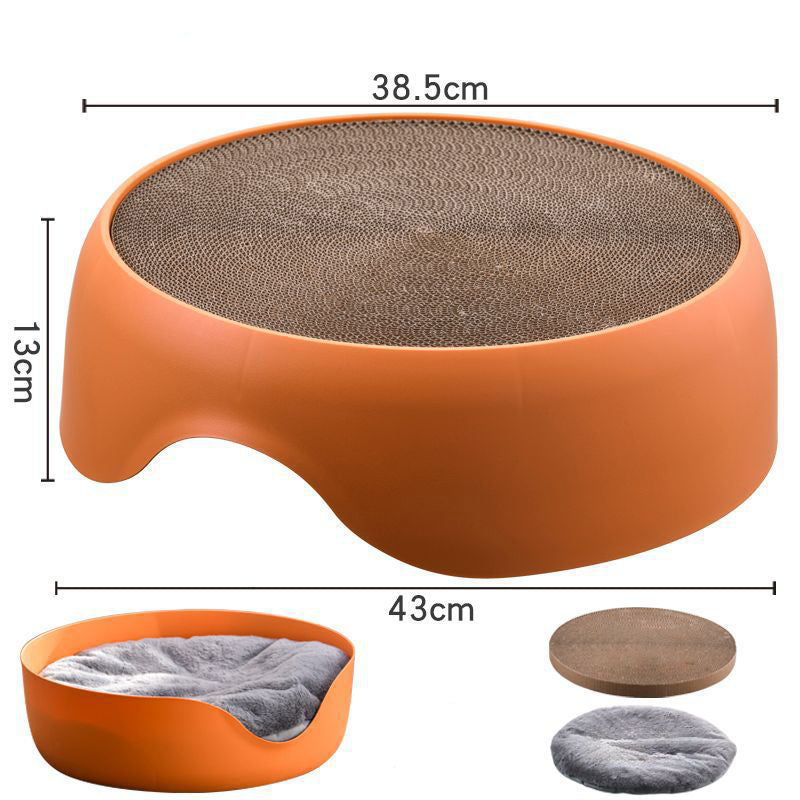 Cat Nest, Cat Scratching Board, Cat Scratching Bowl, All-season Universal Pet Supplies, Thick Plush Mat, One Nest For Two Uses image 8