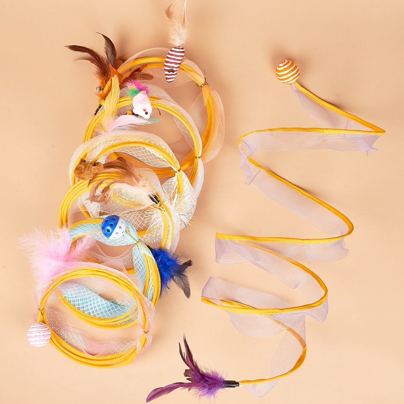Cat Tunnel Feather Mouse Transformational Durability image 1