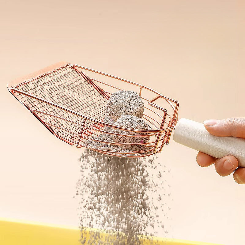 Pet Poops Shovel Comfortable Grip Cat Litter Shovel Cat Surface Supplies Cat Scooper Stainless Increased Litter Steel image 2